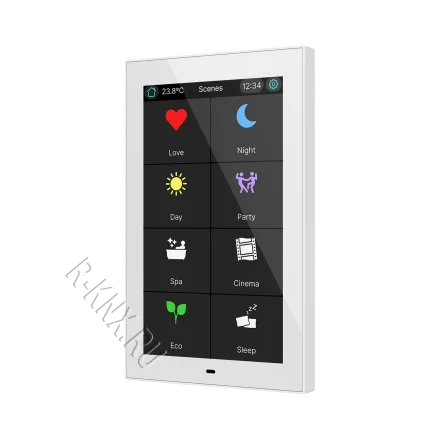 Zennio CX50, 5-дюймовая емкостная сенсорная панель KNX, матовый белый