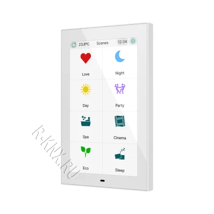 Zennio CX50, 5-дюймовая емкостная сенсорная панель KNX, матовый белый