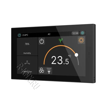 Zennio CX50, 5-дюймовая емкостная сенсорная панель KNX, антрацит