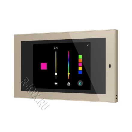 Zennio CX50, 5-дюймовая емкостная сенсорная панель KNX, шампань