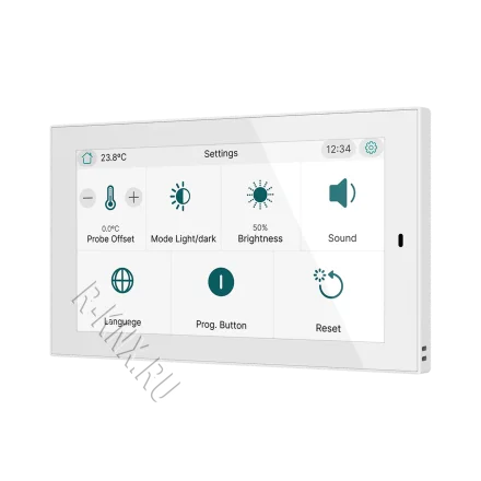 Zennio CX50, 5-дюймовая емкостная сенсорная панель KNX, матовый белый