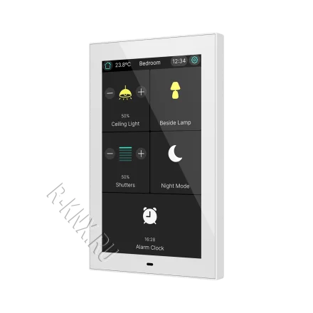 Zennio CX50, 5-дюймовая емкостная сенсорная панель KNX, матовый белый