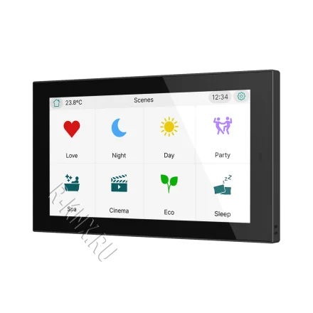 Zennio CX50, 5-дюймовая емкостная сенсорная панель KNX, антрацит