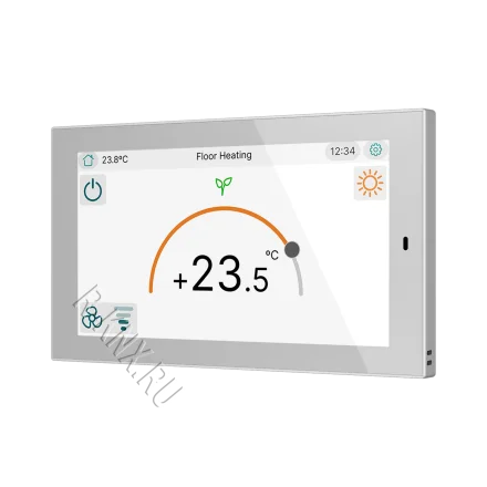 Zennio CX50, 5-дюймовая емкостная сенсорная панель KNX, серебро