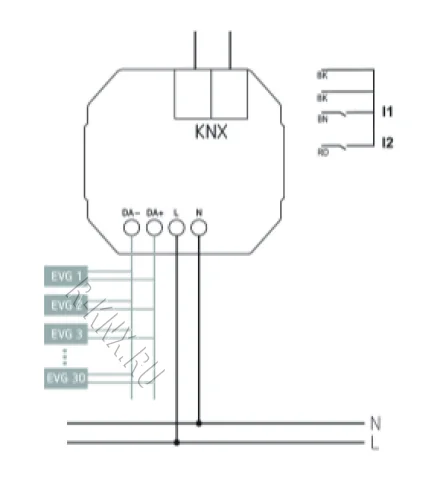 Theben 4942580 актуатор KNX DALI-2, 1 канальный, с секьюрити,