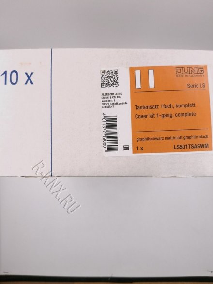 JUNG Набор накладок 1 группа для модулей F50, термопласт, черный матовый LS501TSASWM