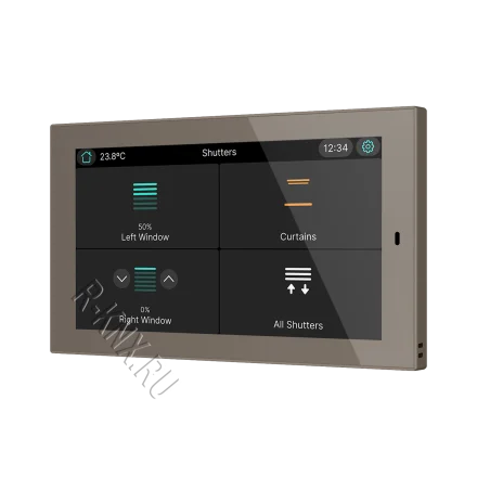 Zennio CX50, 5-дюймовая емкостная сенсорная панель KNX, моко