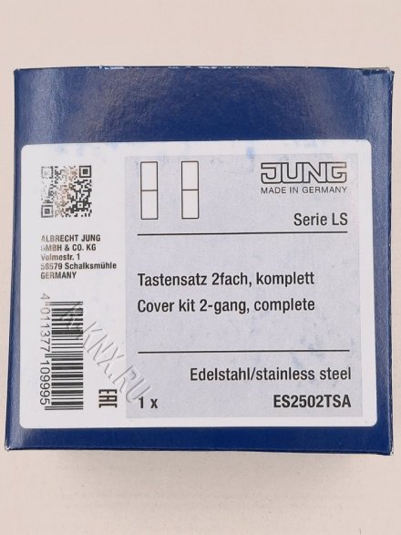 JUNG ES2502TSA комплект накладок 2гр сталь