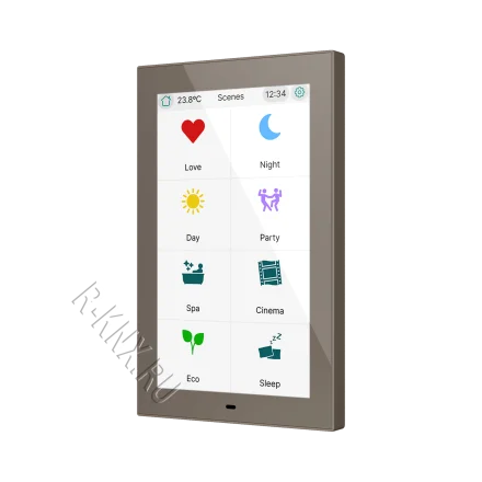 Zennio CX50, 5-дюймовая емкостная сенсорная панель KNX, моко