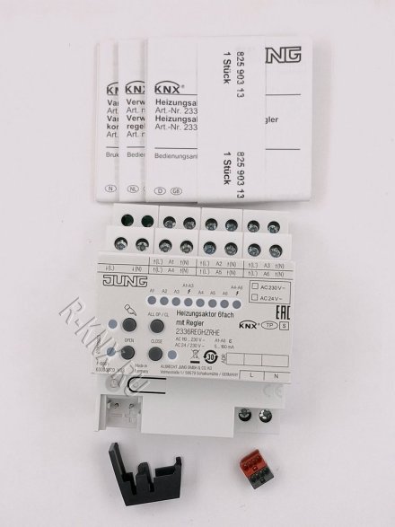 JUNG KNX актуатор отопления, 6 групп с регулятором