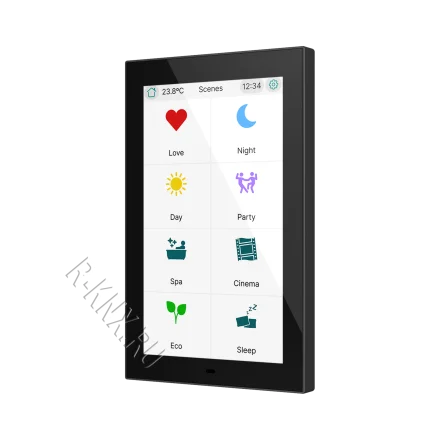 Zennio CX50, 5-дюймовая емкостная сенсорная панель KNX, антрацит