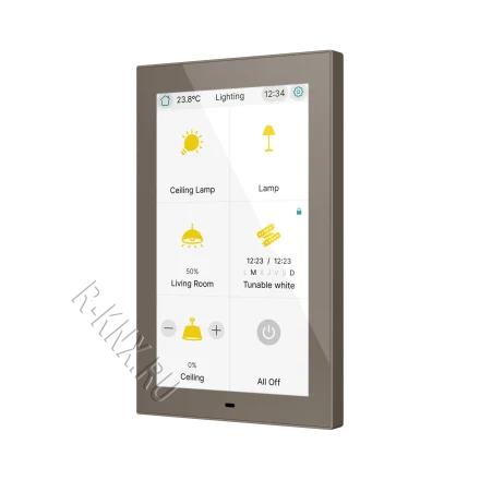 Zennio CX50, 5-дюймовая емкостная сенсорная панель KNX, моко