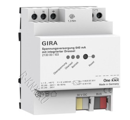 GIRA Источник питания 640 мА с встроенным дросселем для Gira One и KNX