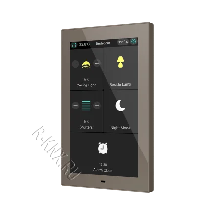 Zennio CX50, 5-дюймовая емкостная сенсорная панель KNX, моко