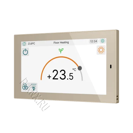 Zennio CX50, 5-дюймовая емкостная сенсорная панель KNX, шампань