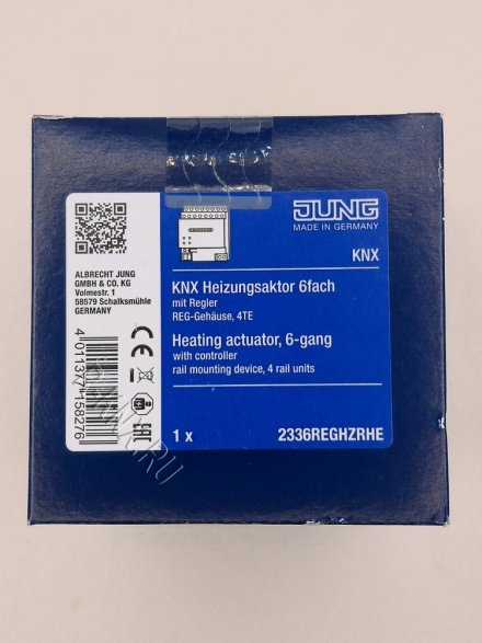 JUNG KNX актуатор отопления, 6 групп с регулятором