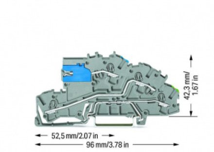 WAGO 2003-7641 Многоуровневые клеммы для монтажа; 4 mm2;