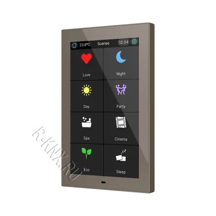 Zennio CX50, 5-дюймовая емкостная сенсорная панель KNX, моко
