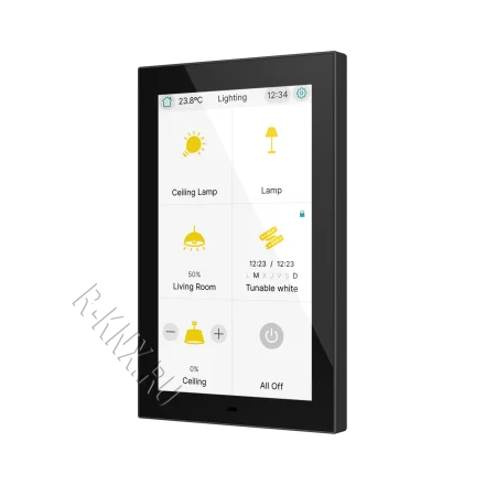 Zennio CX50, 5-дюймовая емкостная сенсорная панель KNX, антрацит