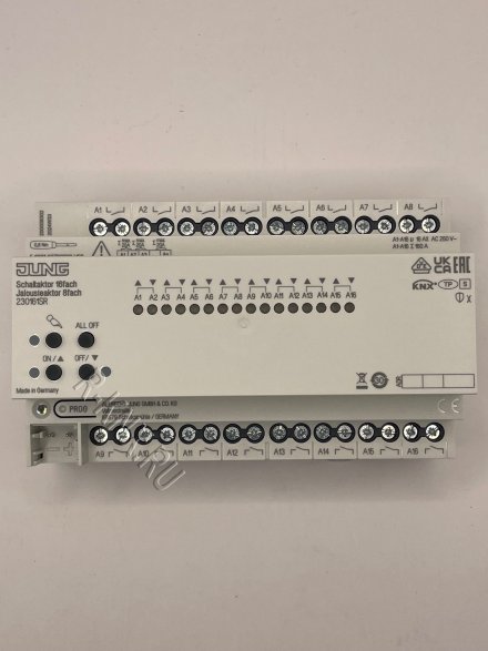 JUNG KNX актуатор коммутирующий 16 групп/ жалюзи 8 группы
