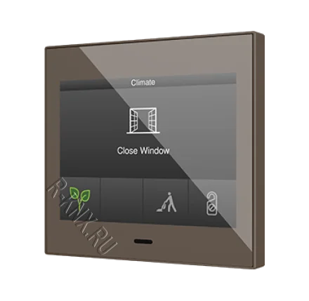 Zennio Z35 v3 / Панель сенсорная KNX, с экраном 3.5 дюймов и датчиком влажности, KNX Secure, цвет мокко