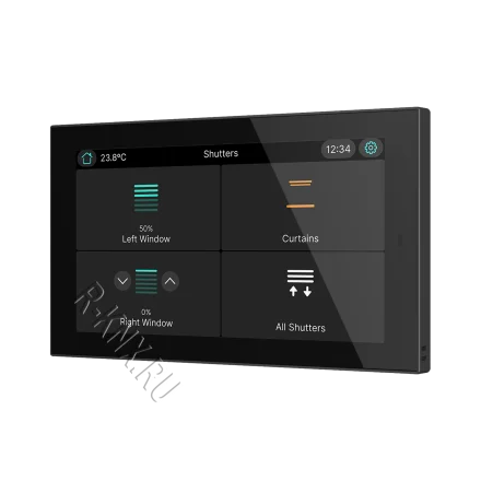 Zennio CX50, 5-дюймовая емкостная сенсорная панель KNX, антрацит