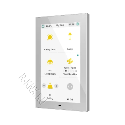 Zennio CX50, 5-дюймовая емкостная сенсорная панель KNX, серебро