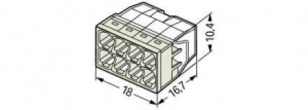 WAGO 2273-208 Соединительные клеммы COMPACT; для одножильных проводников; макс. 2,5 мм2;