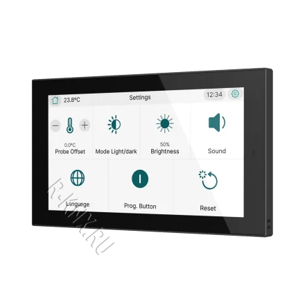 Zennio CX50, 5-дюймовая емкостная сенсорная панель KNX, антрацит