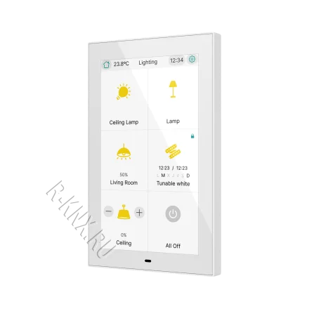 Zennio CX50, 5-дюймовая емкостная сенсорная панель KNX, матовый белый