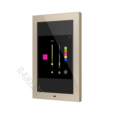 Zennio CX50, 5-дюймовая емкостная сенсорная панель KNX, шампань