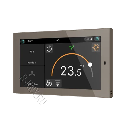 Zennio CX50, 5-дюймовая емкостная сенсорная панель KNX, моко