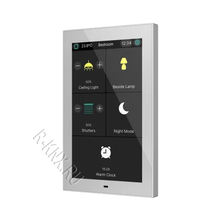 Zennio CX50, 5-дюймовая емкостная сенсорная панель KNX, серебро