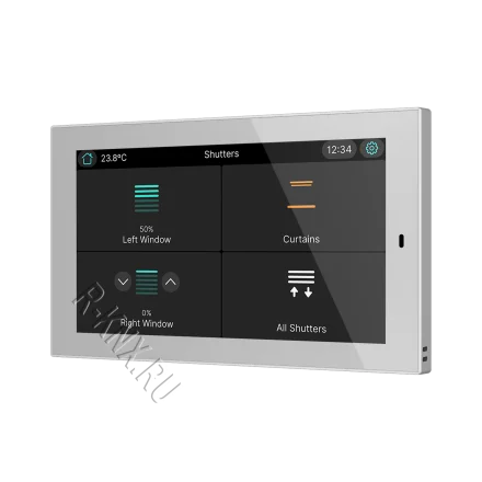 Zennio CX50, 5-дюймовая емкостная сенсорная панель KNX, серебро