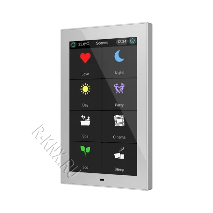 Zennio CX50, 5-дюймовая емкостная сенсорная панель KNX, серебро