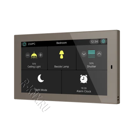Zennio CX50, 5-дюймовая емкостная сенсорная панель KNX, моко