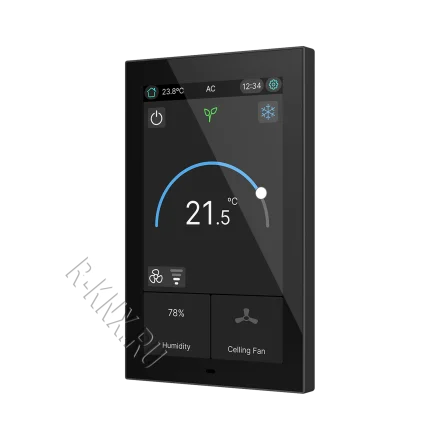 Zennio CX50, 5-дюймовая емкостная сенсорная панель KNX, антрацит