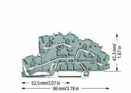 WAGO 2003-7646 Многоуровневые клеммы для монтажа; 4 mm2;