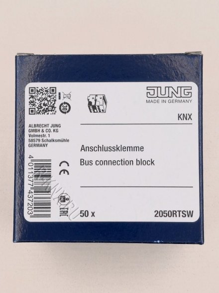 JUNG 2050RTSW KNX/EIB соединительный разъем двойной (черный/красный)