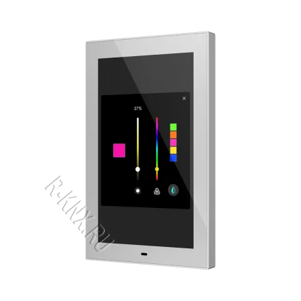 Zennio CX50, 5-дюймовая емкостная сенсорная панель KNX, серебро