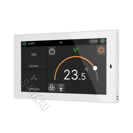 Zennio CX50, 5-дюймовая емкостная сенсорная панель KNX, матовый белый