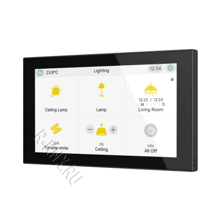 Zennio CX50, 5-дюймовая емкостная сенсорная панель KNX, антрацит