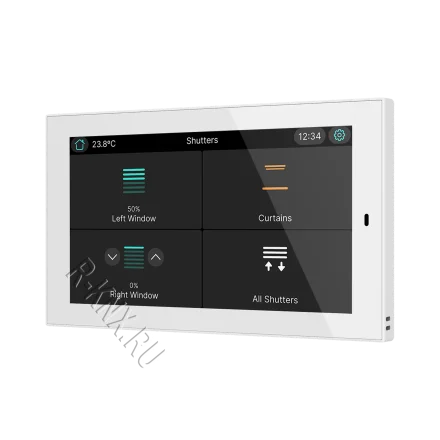 Zennio CX50, 5-дюймовая емкостная сенсорная панель KNX, матовый белый